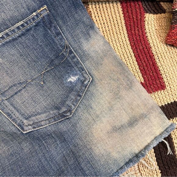 Polo Ralph Lauren Lawrence Repaired Destroyed Denim Mini Skirt - Picture 11 of 16